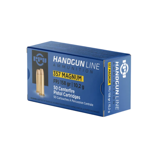 PPU Pistol Ammo 357 Magnum FPJ 158gr