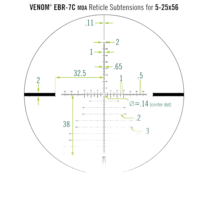 Load image into Gallery viewer, VORTEX VENOM 5-25X56 FFP RIFLESCOPE WITH EBR-7C MOA | SCOPE VIEW | FISHING WORLD GC CANADA
