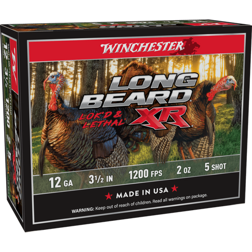 Winchester STLB12L5 Long Beard XR Shotshell 12 GA, 3-1/2 in, No. 5, 2oz | FWGC