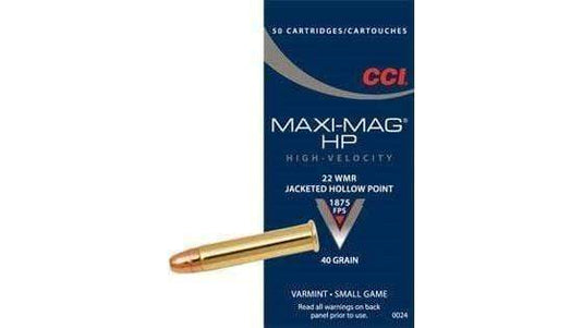 CCI 22 WMR Maxi-Mag 40gr JHP