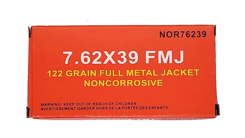 NORINCO 7.62x39 FMJ 122gr NON-CORROSIVE - 20 ROUNDS | FWGC CANADA