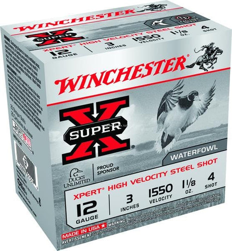 Winchester WEX1234 Super-X Xpert12 GA, 3 in, No. 4, 1-1/8oz