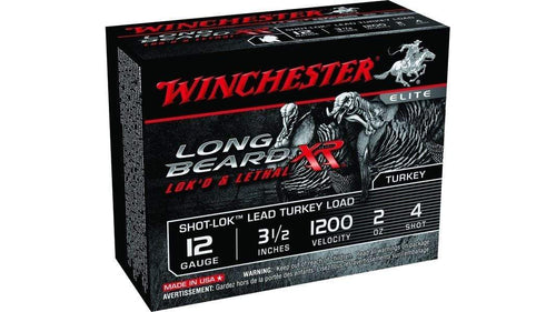 Winchester STLB12L4 Long Beard XR Shotshell 12 GA, 3-1/2 in, No. 4, 2oz